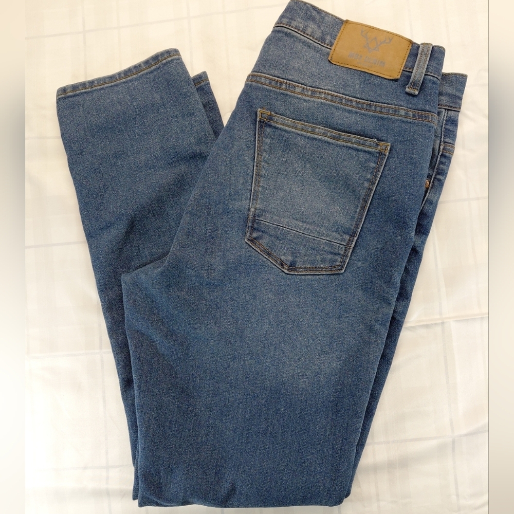 MBX Los Angeles Men's Denim Jeans Blue Distressed Skinny 30x30